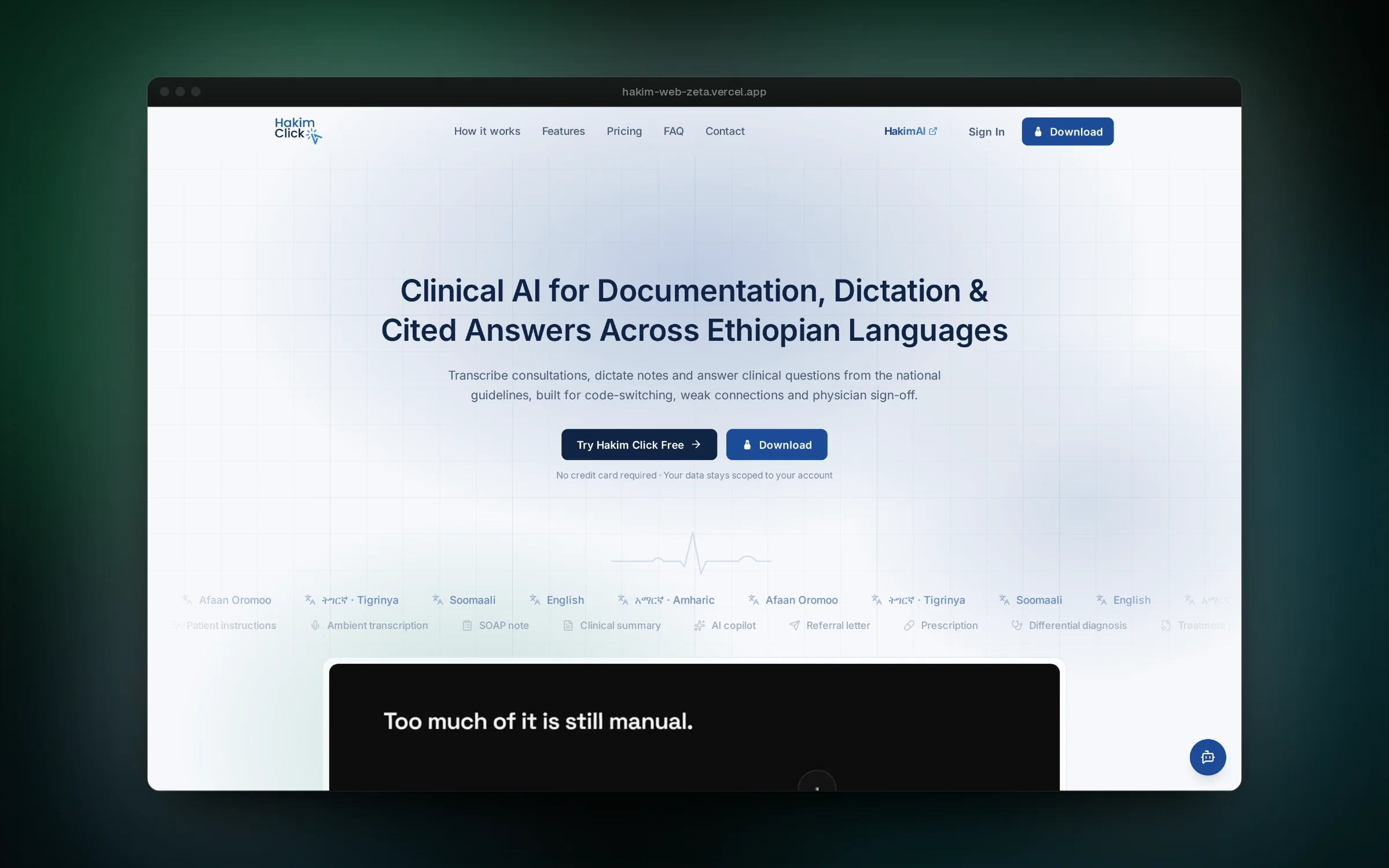 Clinical AI for notes, dictation and cited answers in five languages