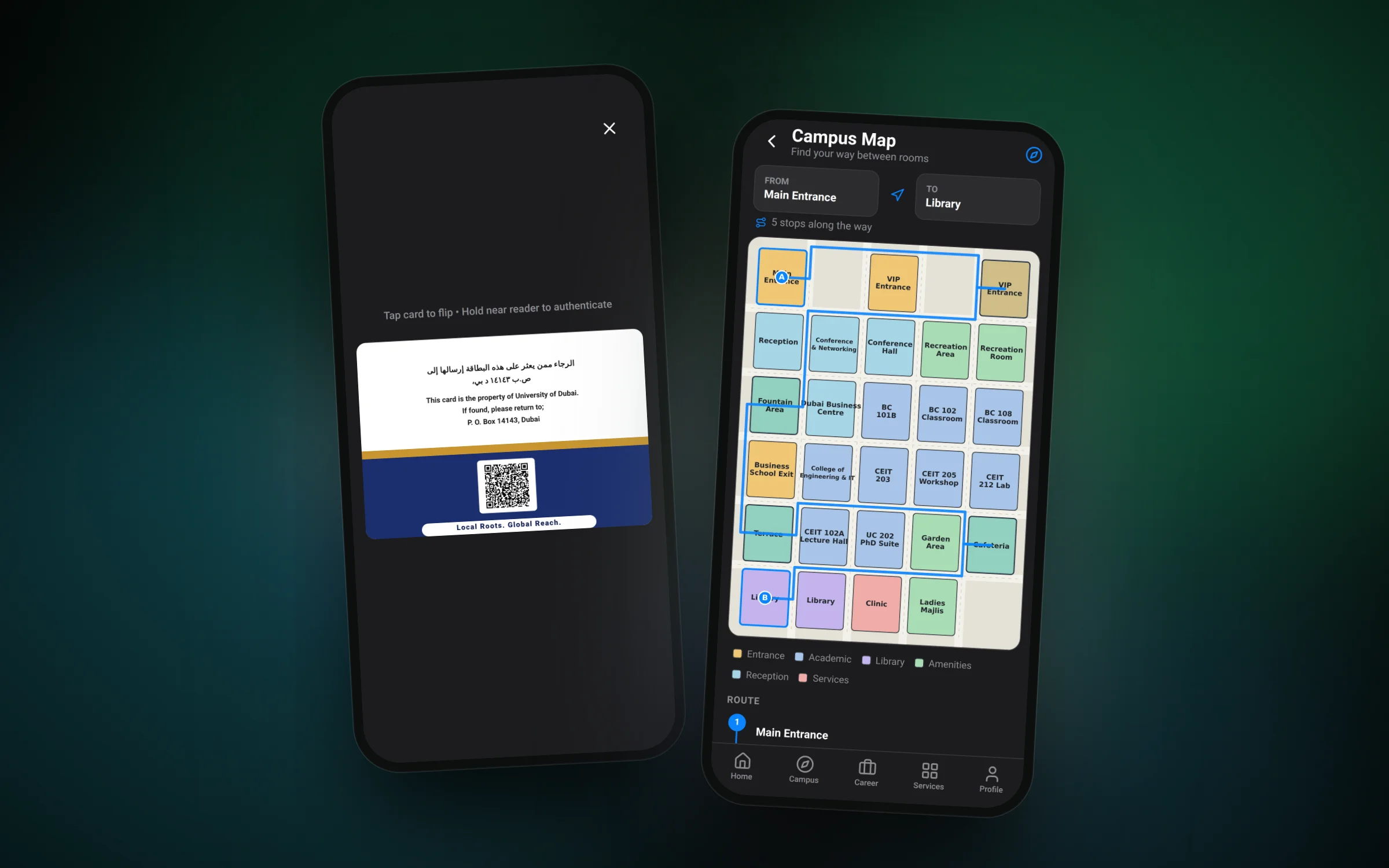 Flip the card for a QR code readers can scan instead