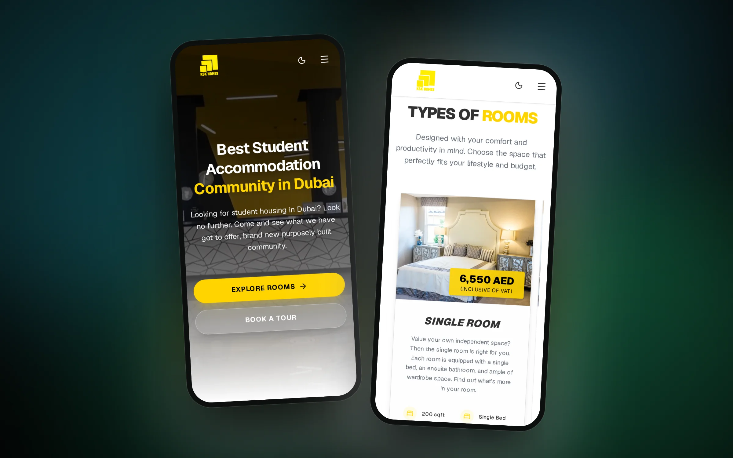 The home page on a phone